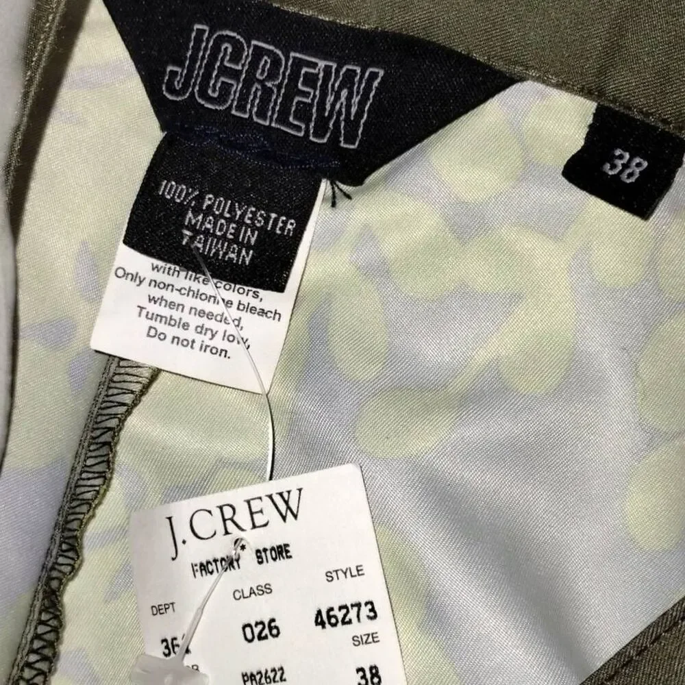 J‎ Crew Mens Swim Trunks Sz 38 Green Grey Hawaiian Swimsuit Drawstring Sport